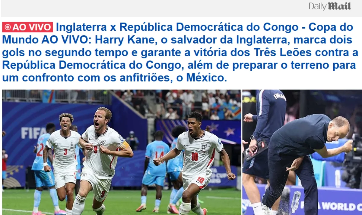 Imprensa inglesa chama Kane de herói após virada na Copa do Mundo - imagem 2 Imprensa inglesa chama Kane de herói após virada na Copa do Mundo - imagem 2