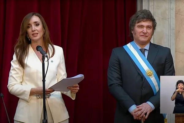 Imagem colorida da posso do presidente da Argentina Javier Milei - Metrópoles