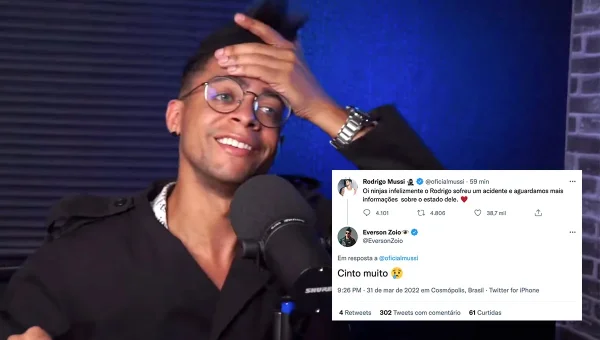 Youtuber brinca com acidente de Rodrigo Mussi e aponta erro gramatical