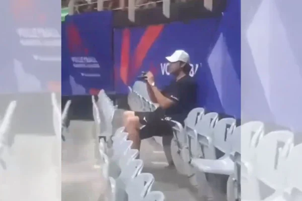 Imagem de homem que foi preso em jogo da Liga das Nações - Metrópoles