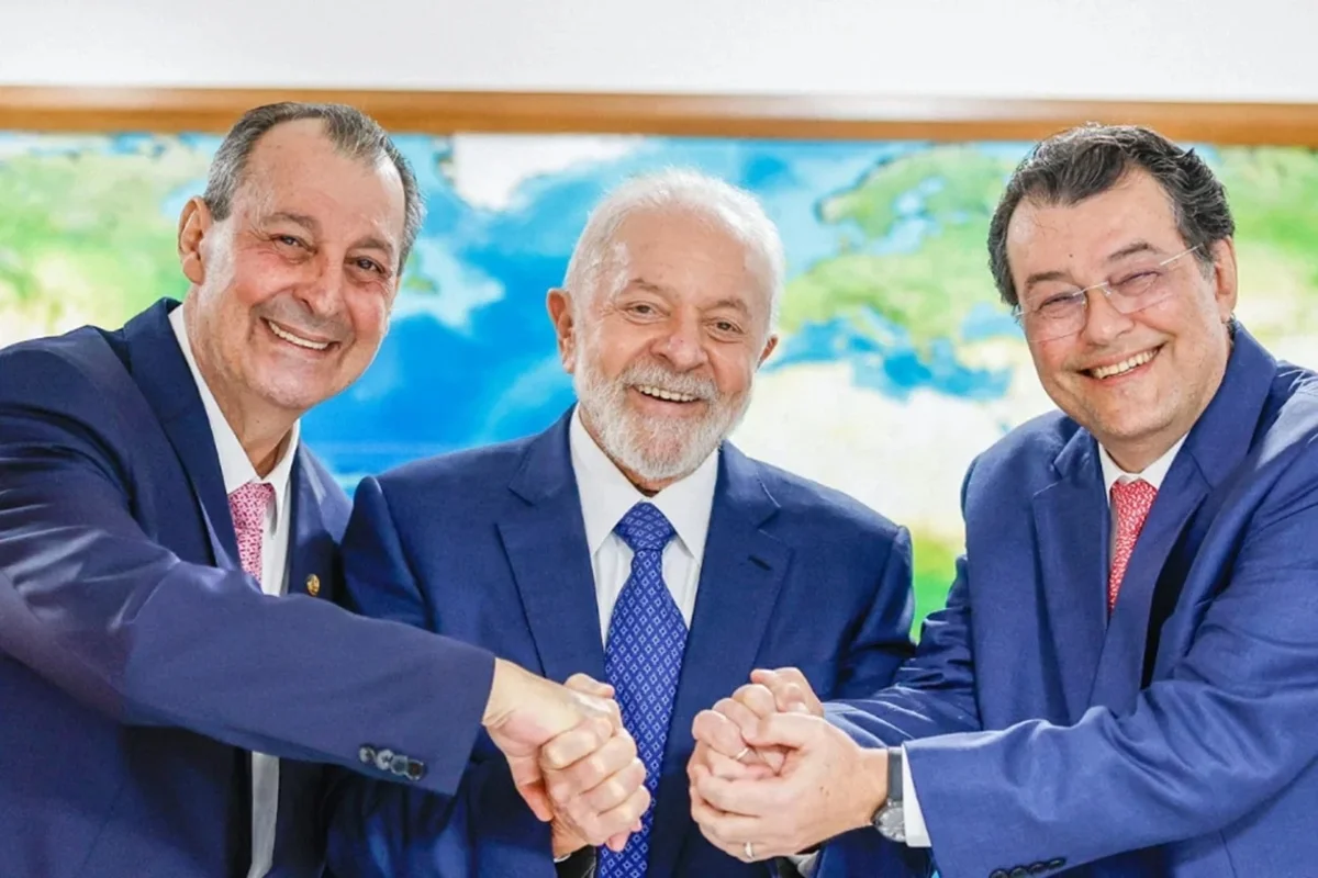 Presidente Lula e os senadores Omar Aziz e Eduardo Braga Presidente Lula e os senadores Omar Aziz e Eduardo Braga