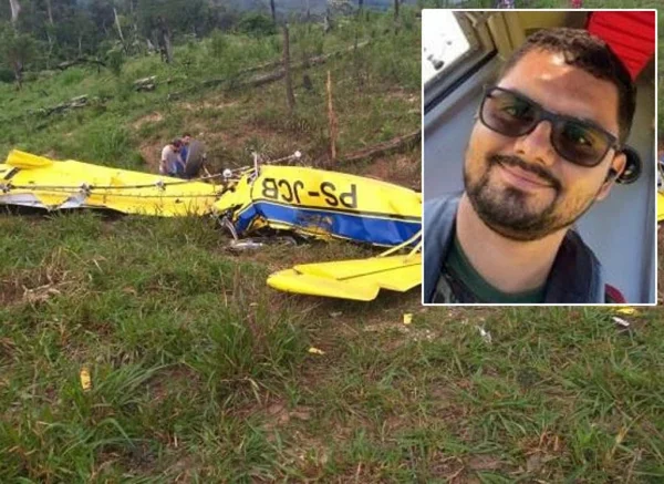 Avião agrícola cai e mata piloto em zona rural de Mato Grosso