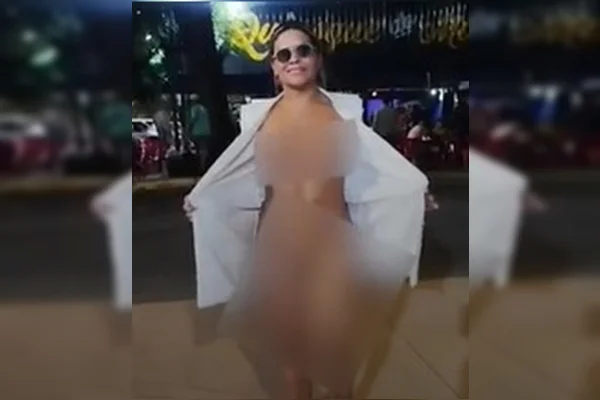 "Peladona do blazer" que fez striptease perto de DP é atriz pornô