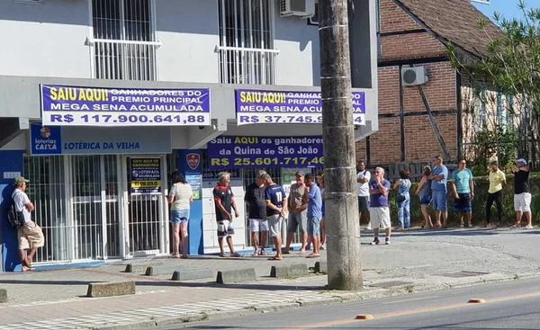 Fachada da Lotérica "sortuda" de Blumenau - Metrópoles