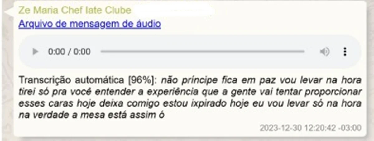 O chef responde que a imagem foi tirada apenas para mostrar como ficaria O chef responde que a imagem foi tirada apenas para mostrar como ficaria