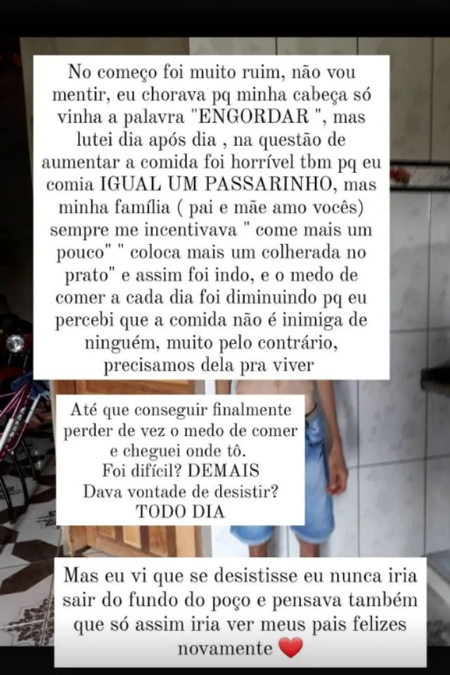 Relato de Zé Carlos no Instagram Relato de Zé Carlos no Instagram