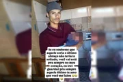 Postagem da irmã se despedindo da vítima