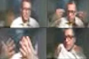 Tenente-coronel gesticula durante audiência em vídeo Tenente-coronel gesticula durante audiência em vídeo