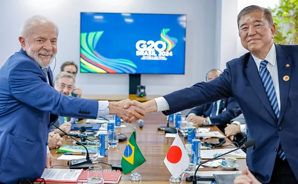 Presidente Lula e o primeiro-ministro do Japão, Shigeru Ishiba