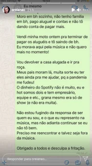 Oreia anuncia fim da dupla com Hot após denúncias de ex-namorada do rapper - imagem 6 Oreia anuncia fim da dupla com Hot após denúncias de ex-namorada do rapper - imagem 6