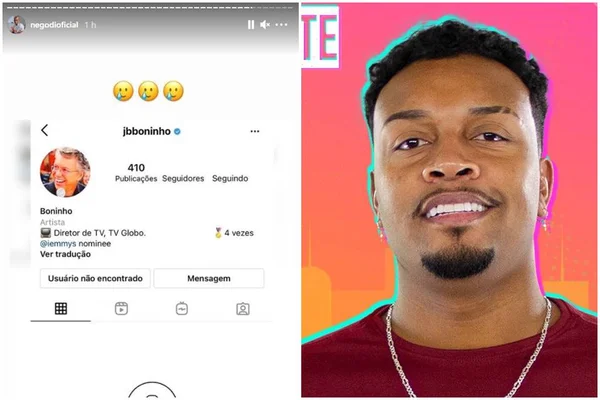 Nego Di é bloqueado por Boninho no Instagram: “Acho muito engraçado”