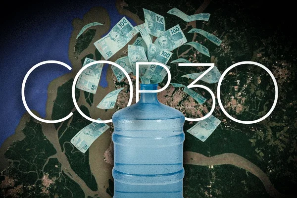 Galões de água para a COP 30
