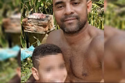 Antônio e o adolescente apreendido. Na foto, jovem ainda era criança