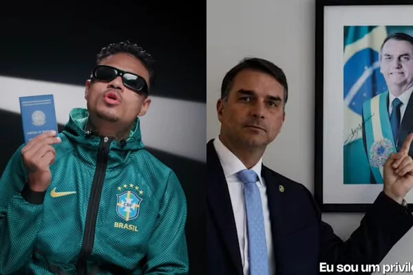 Mc Cabelinho e Flávio Bolsonaro