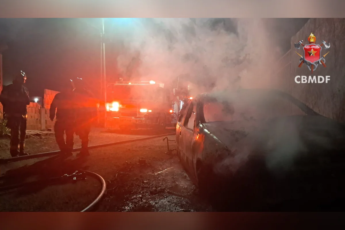 Incêndio teve foco em veículo e em cômodo da residência