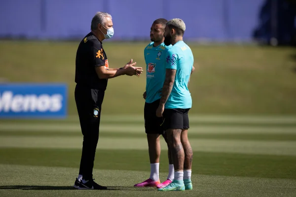 Tite, Gabriel Jesus e Gabigol Seleção Brasileira