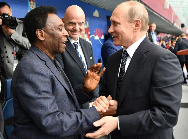Pelé e Vladimir Putin