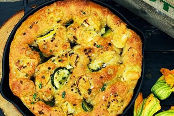 pão de abobrinha de frigideira