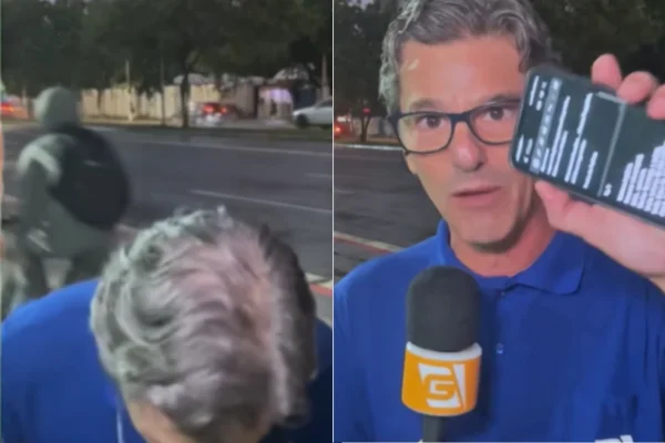 Montagem com sequência de imagens do repórter Alexandre Silvestre
