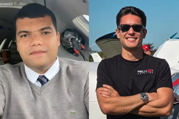 piloto e o copiloto do avião que caiu em Capão da Canoa, no Rio Grande do Sul - Metrópoles