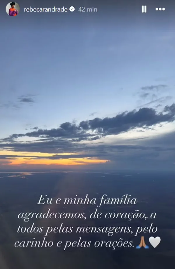 Após morte do pai, Rebeca Andrade agradece mensagens de apoio dos fãs - destaque galeria