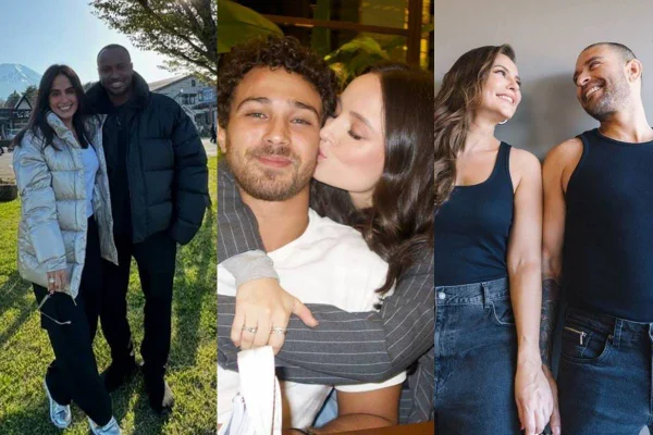 montagem com fotos de thiaguinho e carol peixinho, larissa manoela e andré luiz frambach e paolla oliveira e diogo nogueira - metrópoles