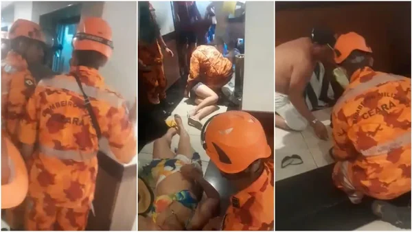 Turistas ficam preso em elevador, no CE