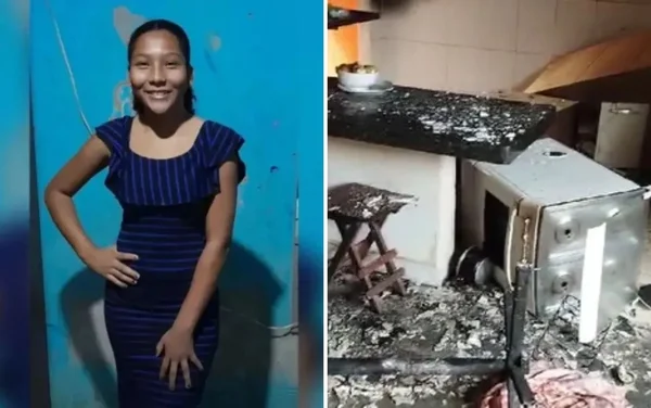 imagem colorida casa de suspeito de matar adolescente incendiada