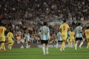 Lionel Messi durante o minuto 10 em Argentina x Benin Lionel Messi durante o minuto 10 em Argentina x Benin