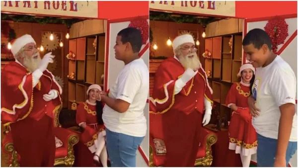 Vídeo: Papai Noel conversa em Libras com jovem surdo