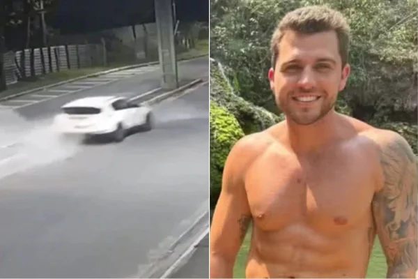 Imagem colorida mostra bancário acusado de atropelar e matar cantor. Metrópoles