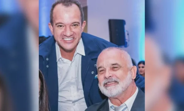 foto colorida do prefeito de Nova Odessa, Cláudio Schooder, o Leitinho (PSD), e o secretário Eduardo Mota (dir.), que se envolveram em acidente na Rodovia dos Bandeirantes; o secretário morreu - Metrópoles