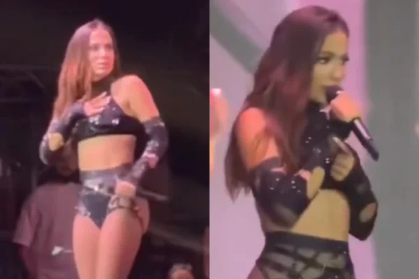 A cantora Anitta se apresentou numa festa de réveillon na Marina da Glória