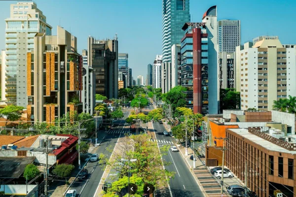 Imagem de drone da avenida Berrini
