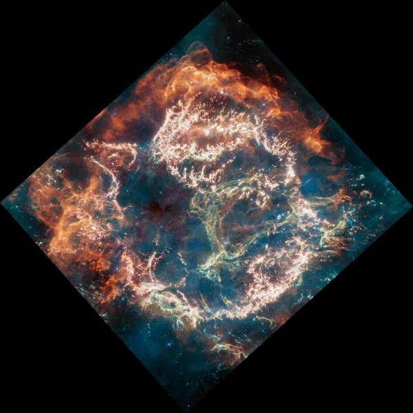 A supernova Cassiopeia A, estrela que explodiu há 340 anos Reprodução/NASA Metrópoles