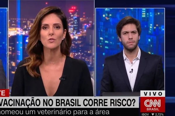 Monalisa Perrone, Caio Coppolla e Bruno Salles na CNN Brasil