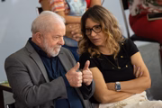 O presidente Lula e a primeira-dama Janja