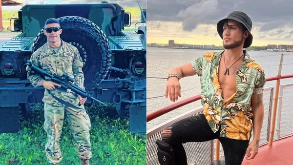 Imagem colorida do brasileiro Túlio Lacerda (a esquerda) e Jason Aguirre (a direita). A dupla foi encontrada morta em um cruzeiro nos EUA - Metrópoles