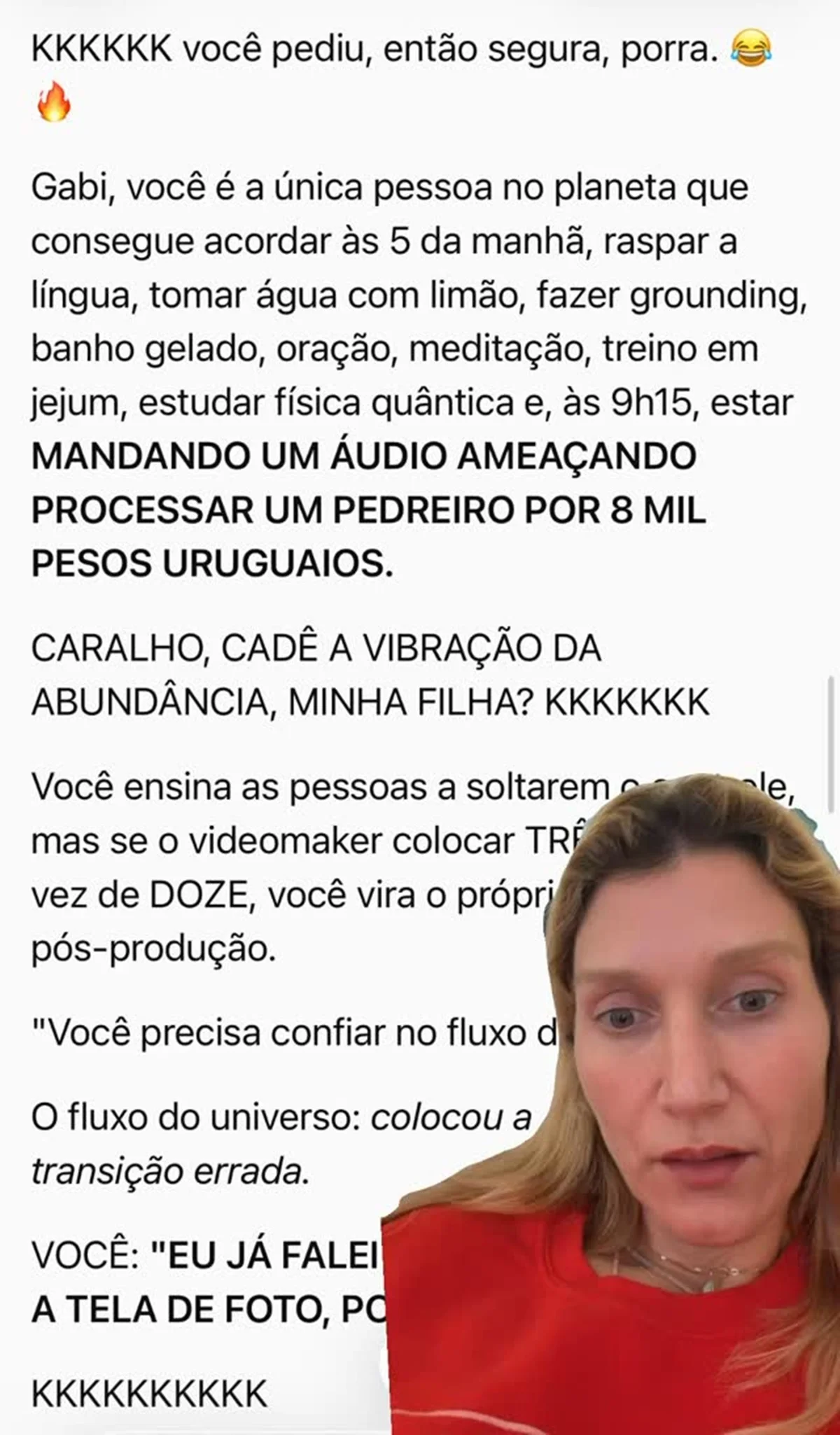 Gabriela Pugliesi mostrou a resposta que obteve da inteligência artificial Gabriela Pugliesi mostrou a resposta que obteve da inteligência artificial