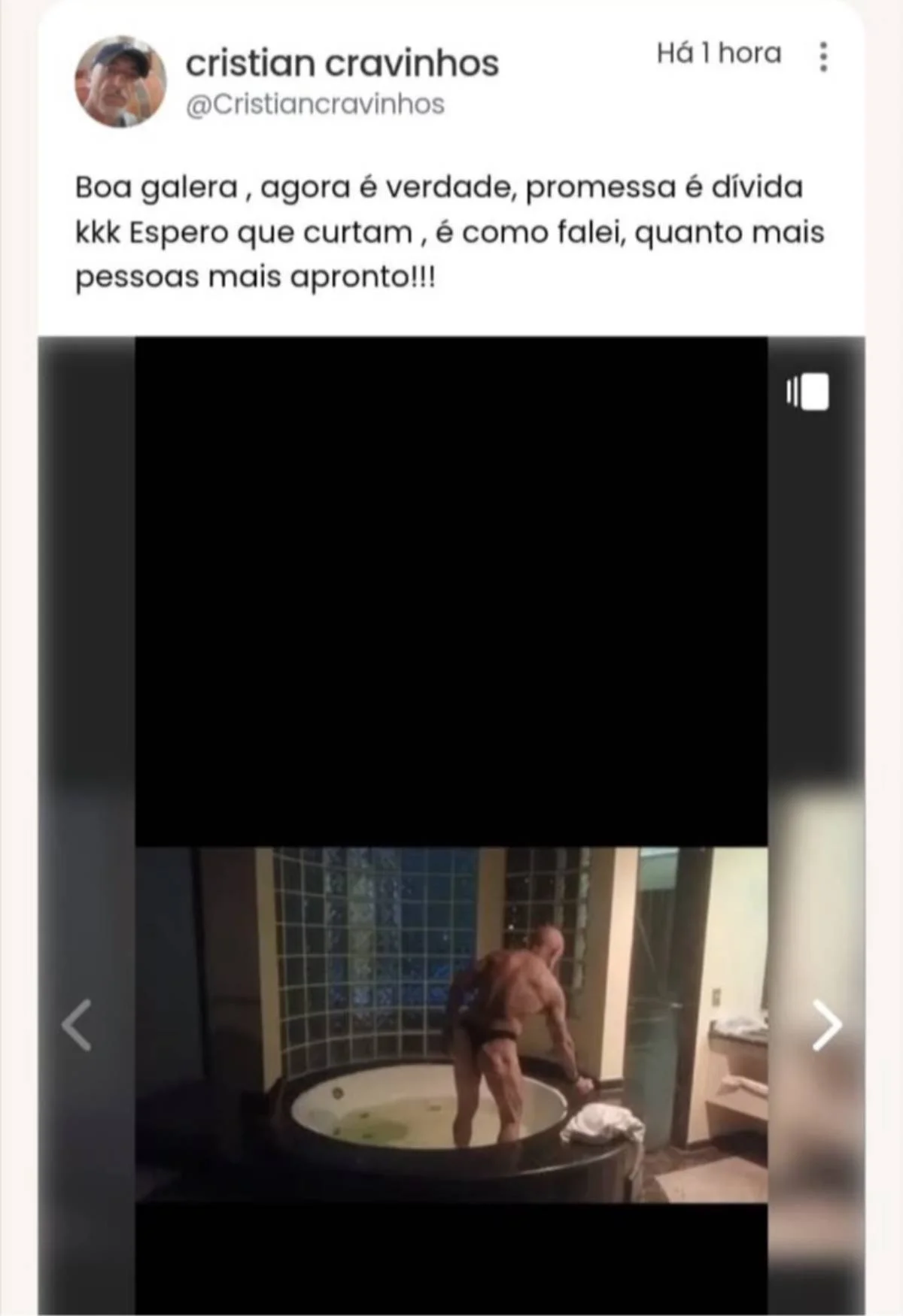 Cristian Cravinhos posou de calcinha em sua conta em uma plataforma de conteúdo adulto Cristian Cravinhos posou de calcinha em sua conta em uma plataforma de conteúdo adulto