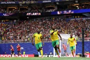 ATLANTA, GEORGIA - JUNE 18: Teboho Mokoena #4 of South Africa celebrates after scoring a penalty for his team's first goal during the FIFA World Cup 2026 Group A match between Czechia and South Africa at Atlanta Stadium on June 18, 2026 in Atlanta, Georgia. (Photo by Michael Regan - FIFA/FIFA via Getty Images) ATLANTA, GEORGIA - JUNE 18: Teboho Mokoena #4 of South Africa celebrates after scoring a penalty for his team's first goal during the FIFA World Cup 2026 Group A match between Czechia and South Africa at Atlanta Stadium on June 18, 2026 in Atlanta, Georgia. (Photo by Michael Regan - FIFA/FIFA via Getty Images)