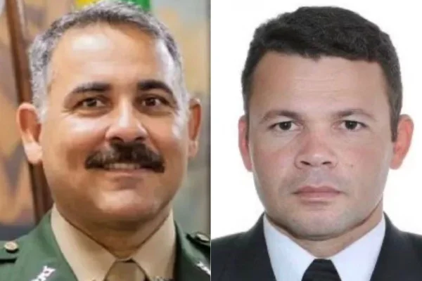O coronel do Exército Bernardo Romão Corrêa Neto e tenente-coronel Rafael Martins de Oliveira