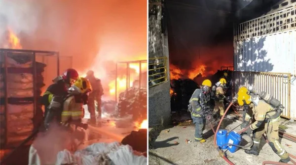 Vídeo: incêndio atinge galpão de fábrica de tecidos pela 2ª vez em BH