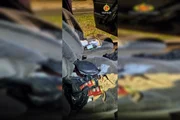 No interior do carro, a equipe ainda encontrou latas e garrafas de bebidas alcoólicas