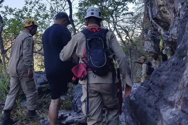 Região de difícil acesso onde homem passou mal na Chapada dos Veadeiros, em Goiás