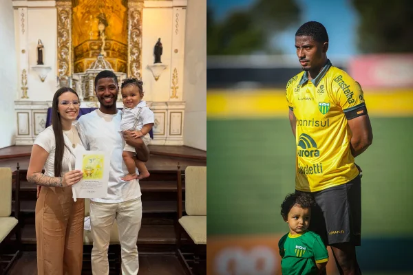 Montagem com fotos coloridas de Gustavo Simões, Letícia e Benício - Metrópoles
