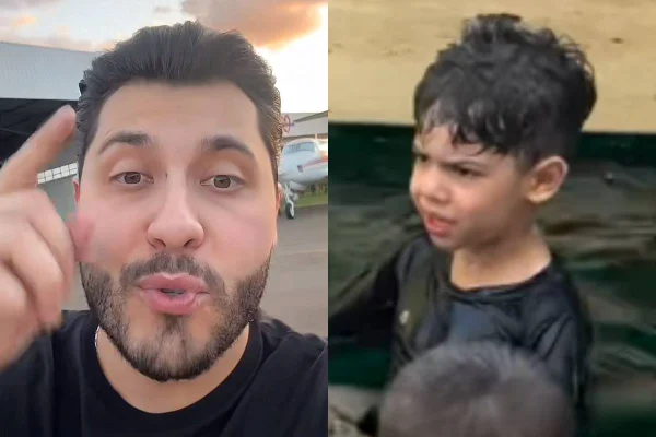 Murilo Huff publica vídeo de Léo após ganhar a guarda do filho