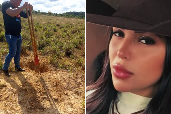 Beatriz Vitória: imagens mostram suspeita com soda cáustica em loja de MG - destaque galeria