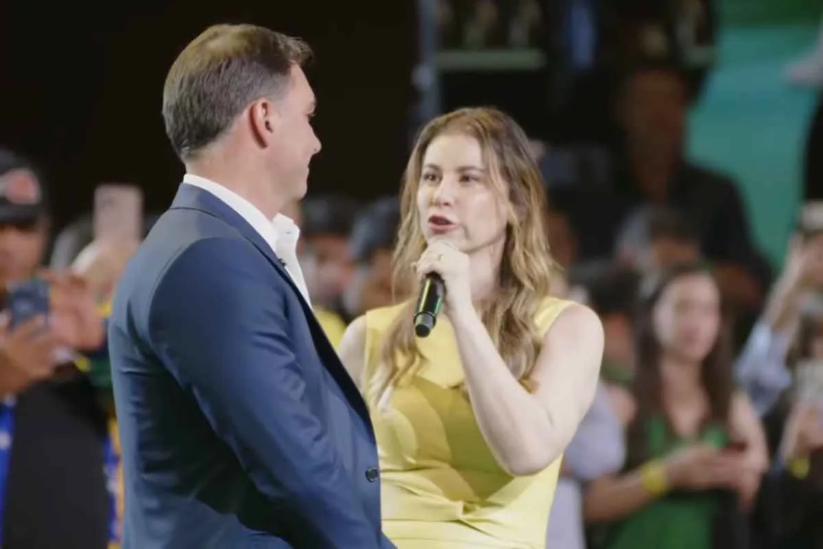 Flávio e Fernanda Bolsonaro Flávio e Fernanda Bolsonaro