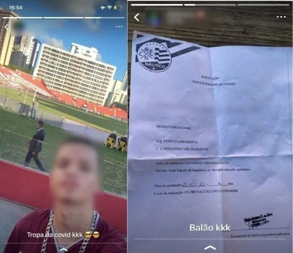 Torcedor testa positivo para Covid em estádio e tira onda na internet